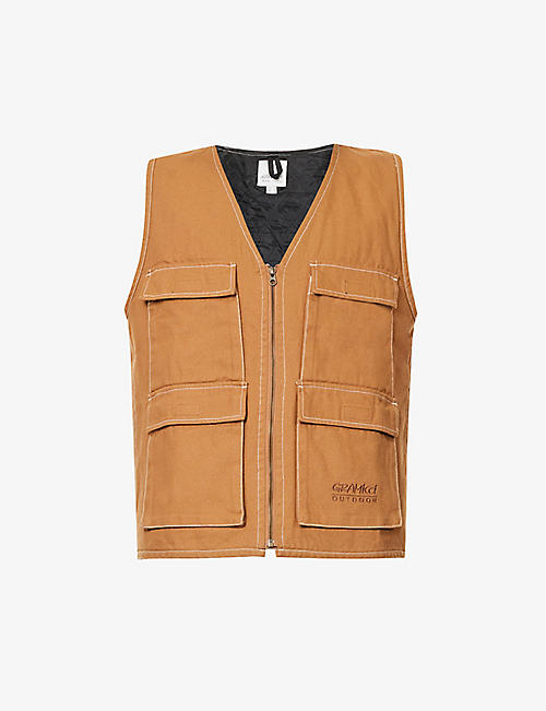 GRAMICCI: Brand-embroidered flap-pocket cotton-canvas gilet