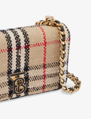 Mini Check Mini Coated Cotton-Blend Bucket Bag - Archive Beige/Soap Beige