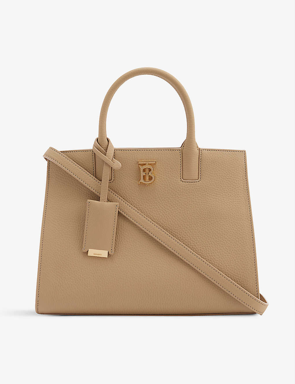 BURBERRY - Frances mini logo-embellished leather tote bag | Selfridges.com