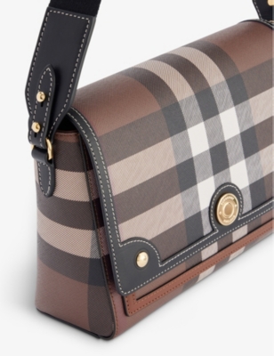 BURBERRY: bag in coated cotton - Brown