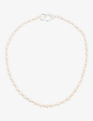 HATTON LABS: Pebbles sterling-silver and freshwater pearl necklace