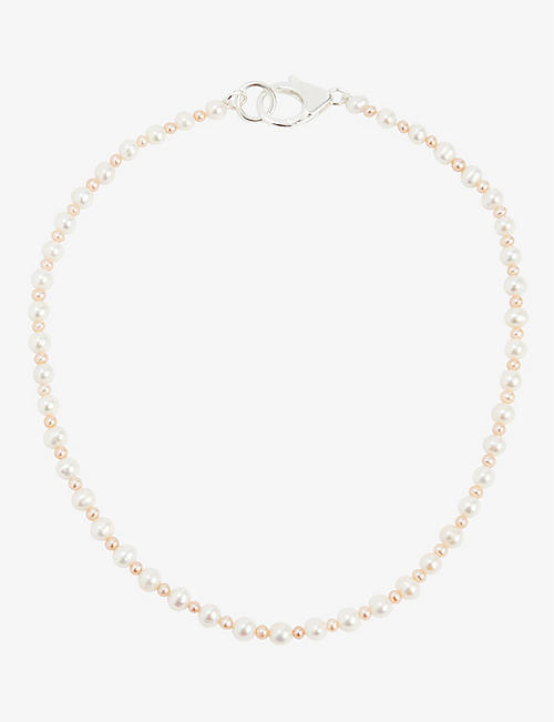 HATTON LABS: Pebbles sterling-silver and freshwater pearl necklace
