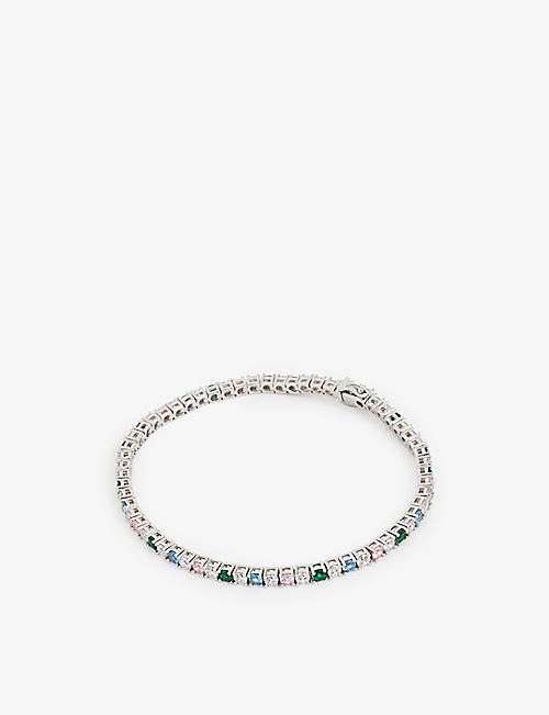 HATTON LABS: Sterling-silver and crystal tennis bracelet