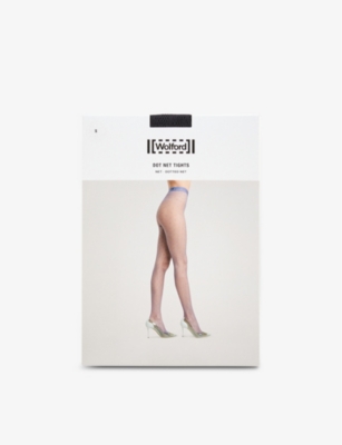 WOLFORD Dot net stretch woven tights Selfridges