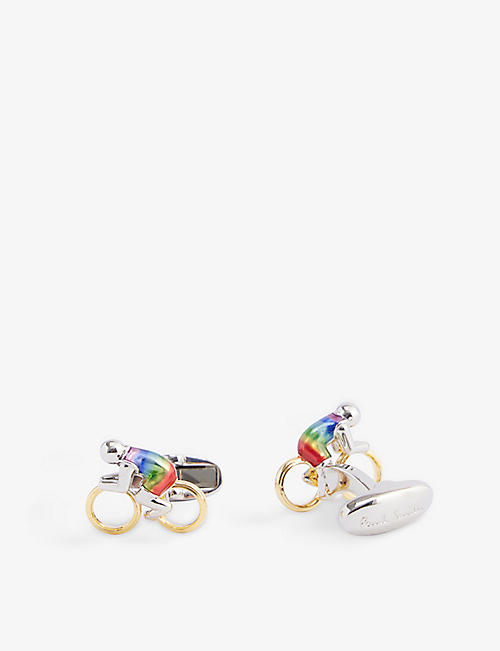 PAUL SMITH: Bicycle-design copper and zinc&nbsp;cufflinks