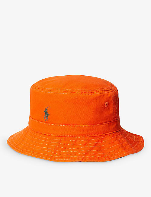 RALPH LAUREN: Logo-embroidered reversible cotton-twill bucket hat 2-4 years