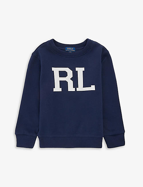 RALPH LAUREN: Brand-print regular-fit cotton-blend sweatshirt
