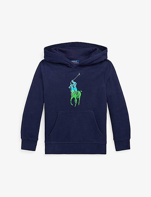 RALPH LAUREN: Magic logo-print hooded cotton-jersey hoody 2-4 years
