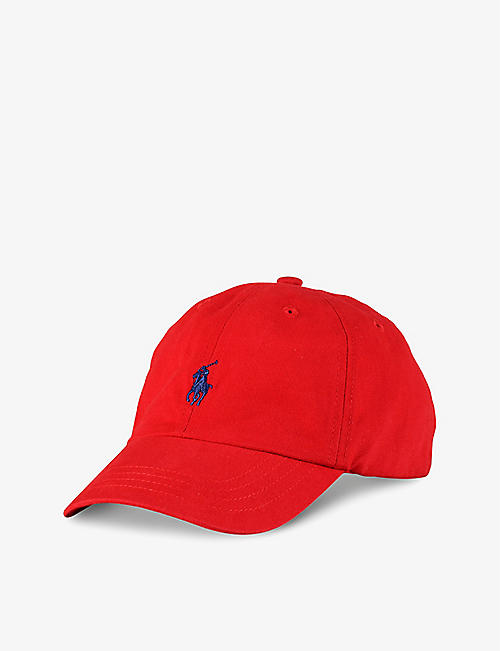 RALPH LAUREN: Polo-embroidered cotton baseball cap