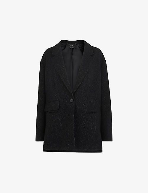 WHISTLES: Maria single-breasted woven coat