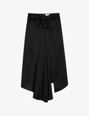 ZADIG&VOLTAIRE: Janais asymmetric silk skirt