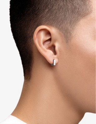 MIANSAI: Scatola sterling-silver single huggie hoop earring