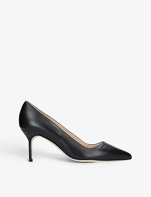 MANOLO BLAHNIK: BB 70 pointed-toe leather heeled courts