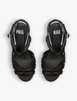 Paige Charlee Sandals In Satin In Black