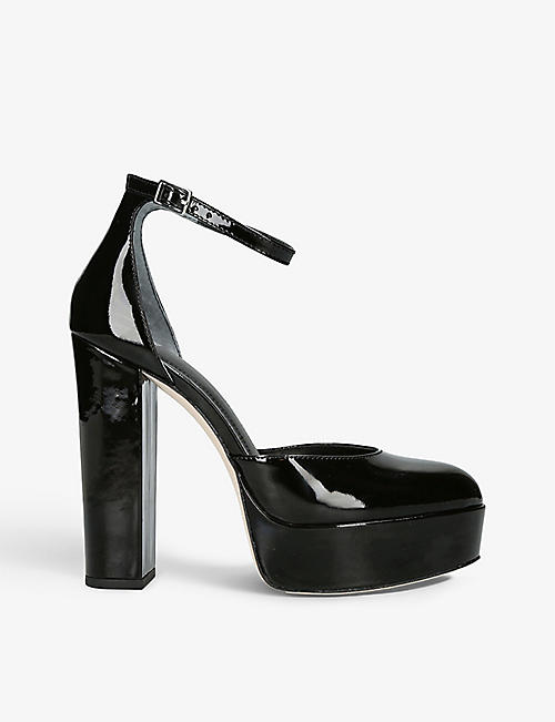 PAIGE: Molly patent leather platform heels