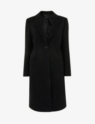 Whistles Caroline Single Breasted Coat In Black