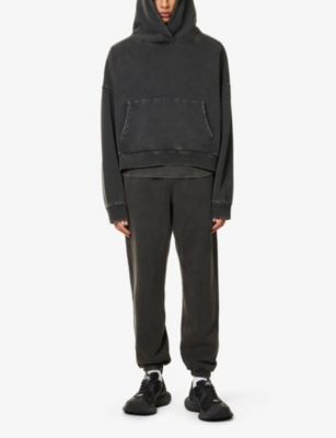 ENTIRE STUDIOS: Dropped-Shoulder Faded-Wash Cotton-Jersey Hoody