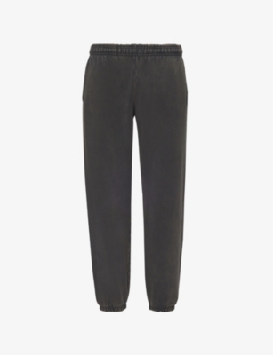 Shop Entire Studios Men's Washed Black Relaxed-fit Faded-wash Cotton-jersey Jogging Bottoms