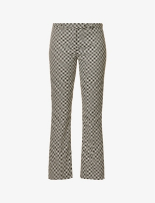 S Max Mara Belford Jacquard Cotton-blend Pants In Ecru