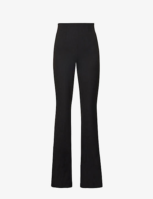SPORTMAX: Peter flared high-rise stretch-woven trousers