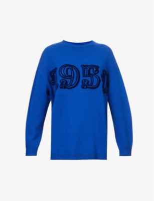 Max Mara Womens Cornflower 1951 Wool And Cashmere-blend Jumper