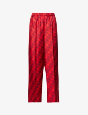 MAX MARA, Printed silk pyjamas pants, RED