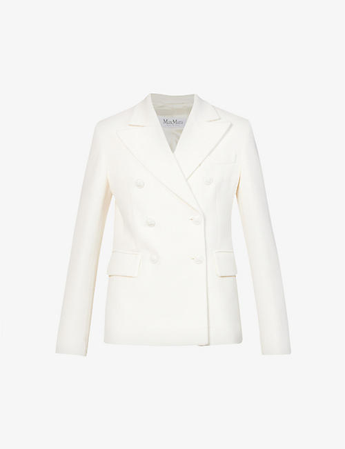 MAX MARA: Stresa double-breasted cotton-wool blend blazer jacket