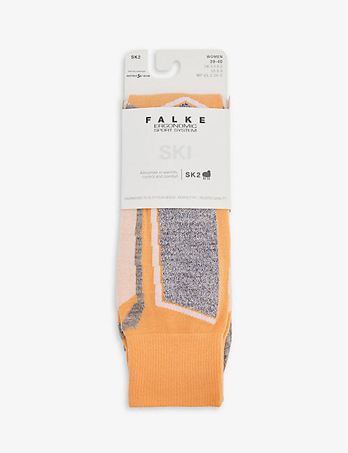 FALKE ERGONOMIC SPORT SYSTEM: Logo-print calf-rise woven-knit socks