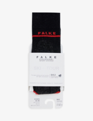 FALKE ERGONOMIC SPORT SYSTEM: SK2 logo-print stretch-woven ski socks