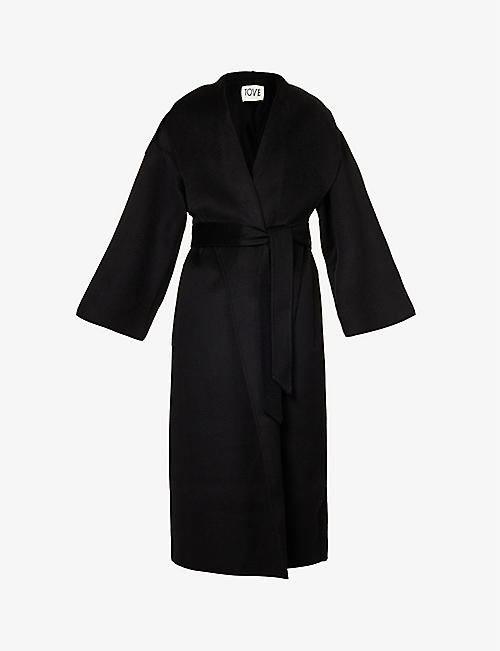 TOVE: Rebeca shawl-collar wool-blend coat