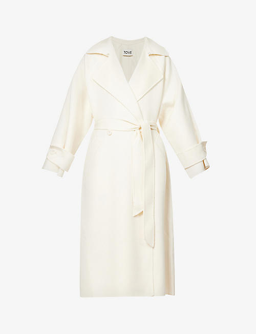 TOVE: Pia double-breasted wool-blend coat