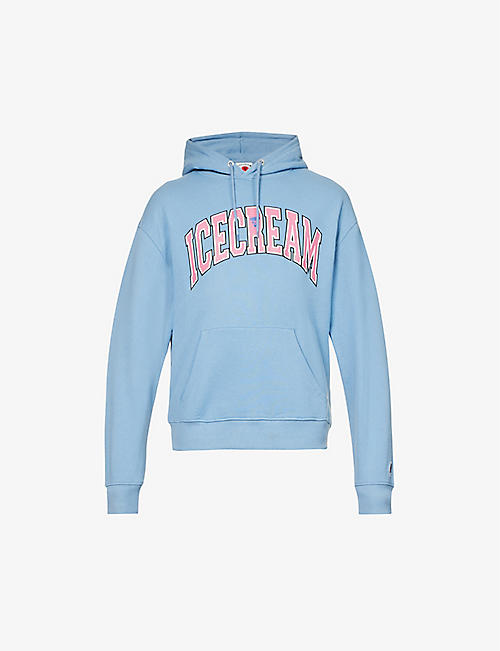 ICECREAM: College logo-print cotton-jersey hoody