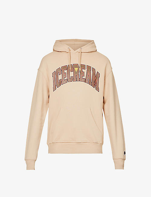 ICECREAM: College logo-print cotton-jersey hoody