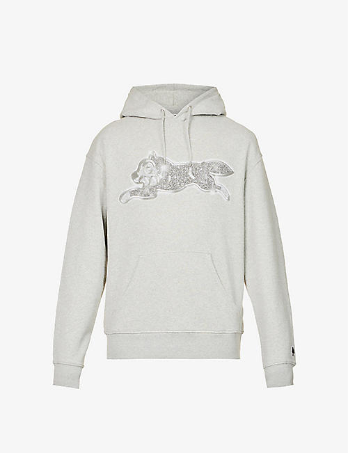 ICECREAM: Running Dog brand-print cotton-jersey hoody