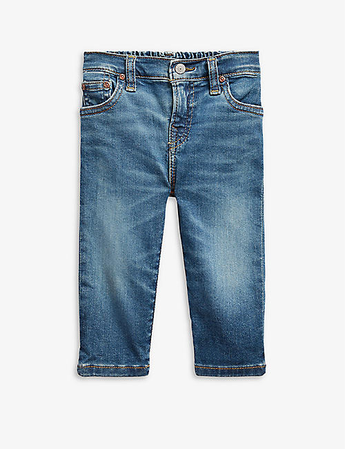 RALPH LAUREN: Classic straight-leg elasticated-waist stretch-cotton jeans 6-24 months