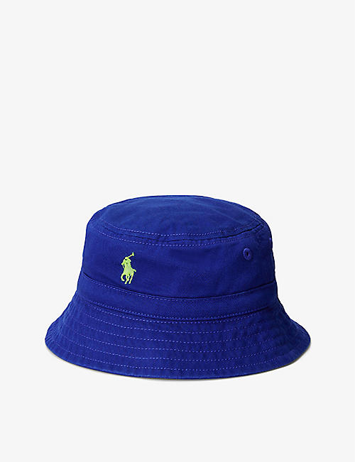 RALPH LAUREN: Pony-embroidered wide-brim cotton-twill bucket hat