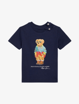 RALPH LAUREN: Polo Bear graphic-print cotton T-shirt 3-24 months