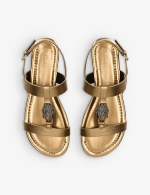 Hampton eagle-embellishment leather sandals,  Kurt Geiger London