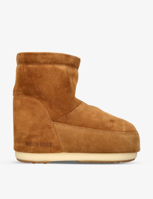 Icon Low logo-embossed suede snow boots