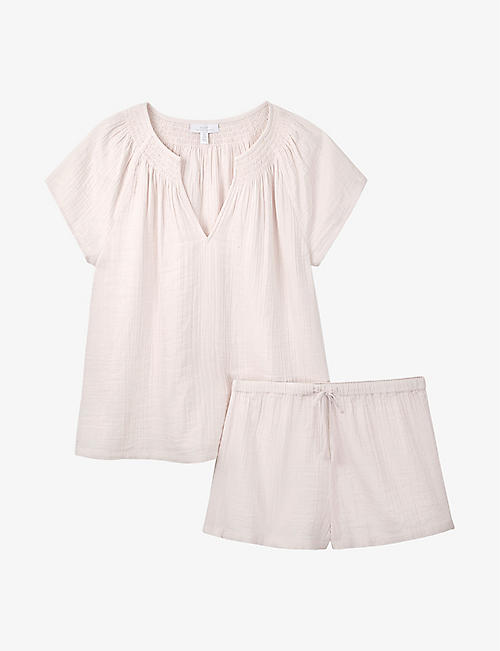 THE WHITE COMPANY: Boho crinkled-cotton pyjama set