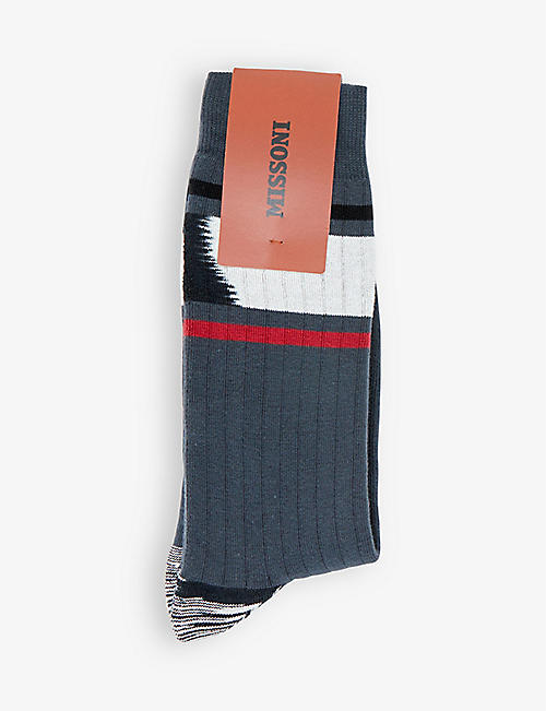 MISSONI: Abstract-pattern cotton-blend socks