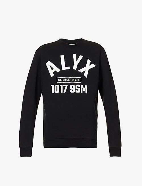 1017 ALYX 9SM: Arch logo-print cotton-blend sweatshirt