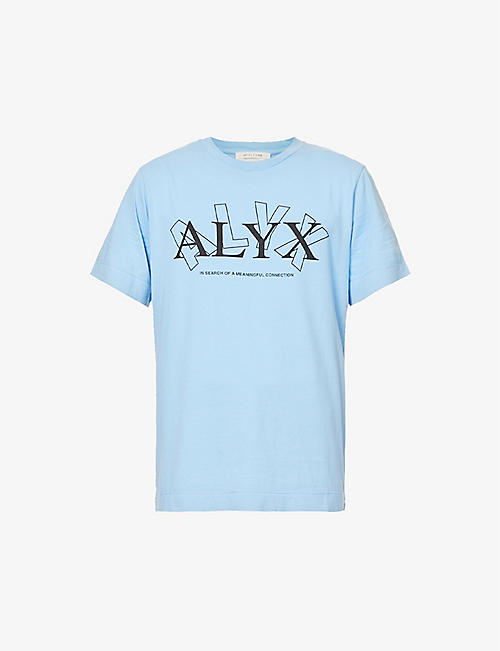 1017 ALYX 9SM：徽标图案印花平纹针织棉 T 恤