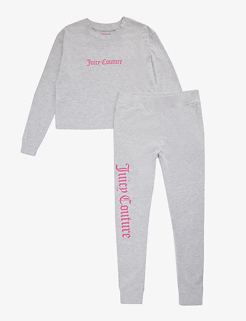 JUICY COUTURE: Logo-print cotton-blend pyjama set 8-16 years