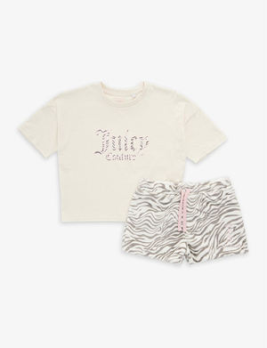 Logo-print cotton pyjama top and shorts set 14-16 years Selfridges & Co Girls Clothing Loungewear Pajamas 