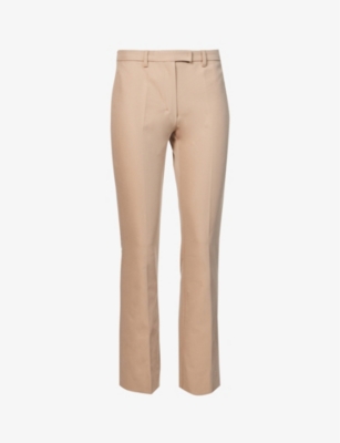 S Max Mara Fatina Crepe Tailored Trousers In Beige