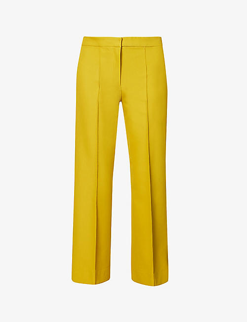 S MAX MARA: Totem straight-leg mid-rise stretch-woven trousers