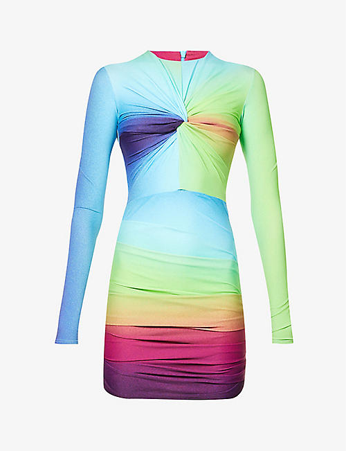 ALEX PERRY: Halton gradient-pattern stretch-jersey mini dress