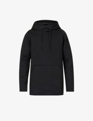 Panelled oversized recycled-polyester and recycled cotton-blend hoody