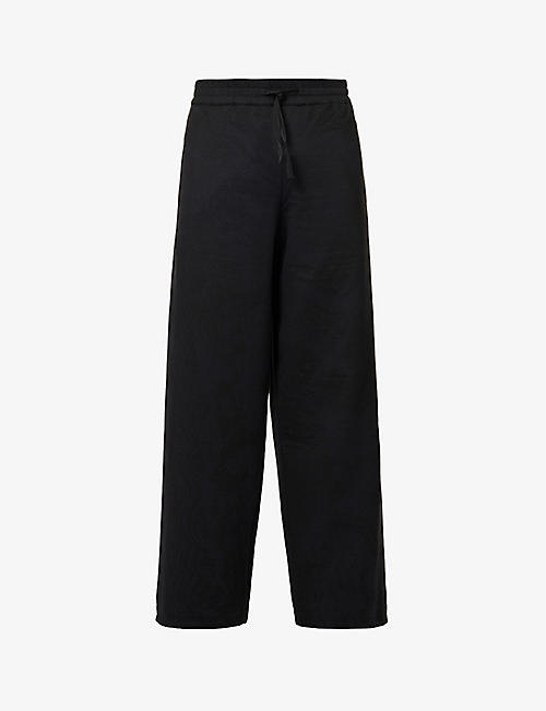 BYBORRE: Relaxed-fit wide-leg recycled cotton and recycled polyester-blend trousers